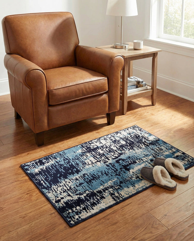 Coastal Haven Collection Area Rug -  Pelican Rectangle Navy Blue  lifestyle 11