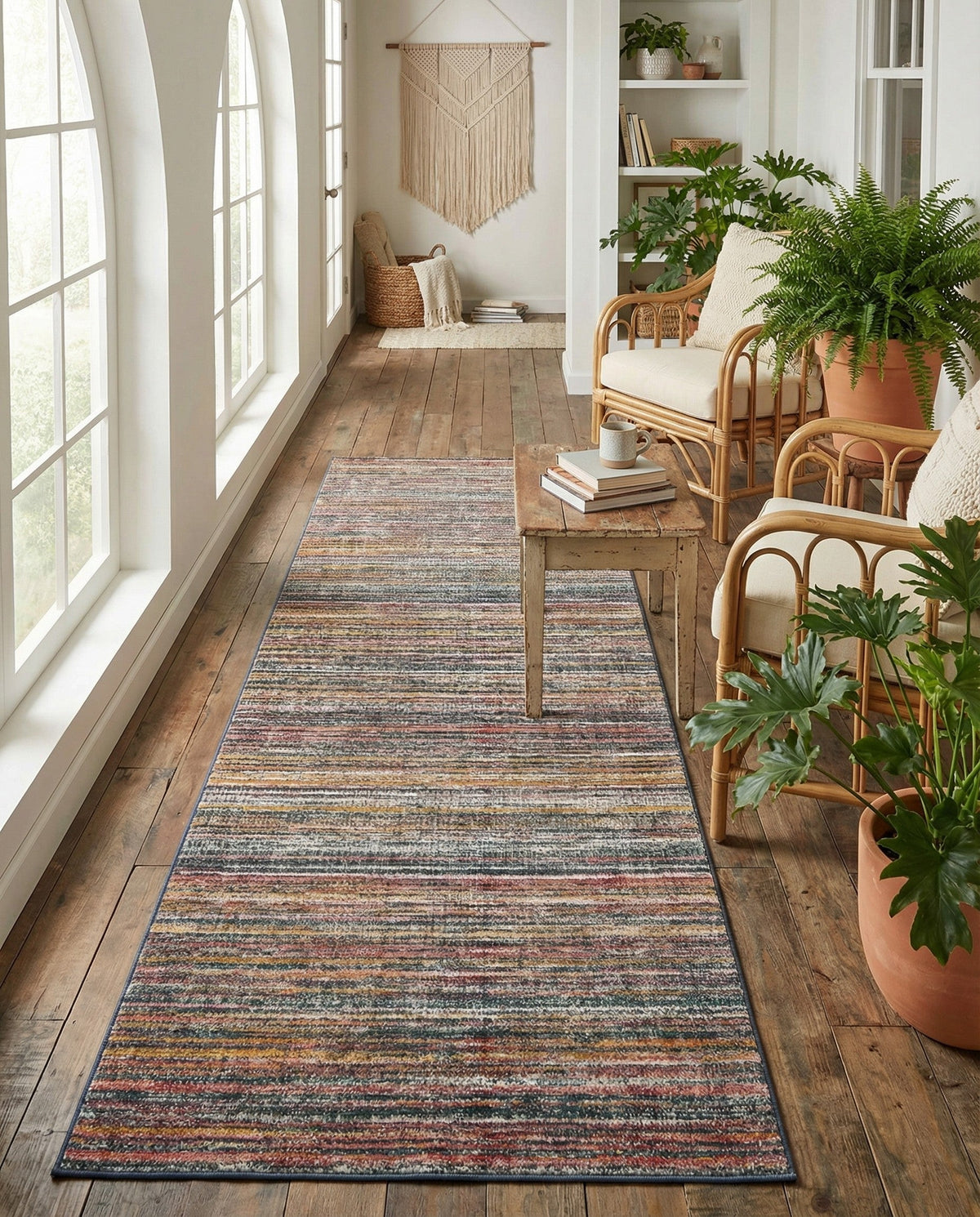 Jewel Oasis Collection Area Rug - Sapphire (Multi) Runner Multi  lifestyle 142