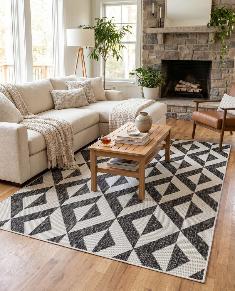 Urban Oasis Rugs Collection Area Rug -  Highrise (Charcoal Gray) Rectangle Charcoal Gray  lifestyle 19