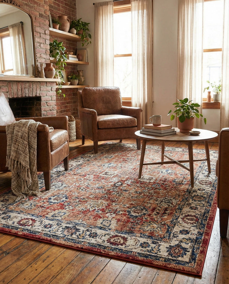 Eden Oasis Collection Area Rug -  Haven Rectangle Terracotta  lifestyle 21