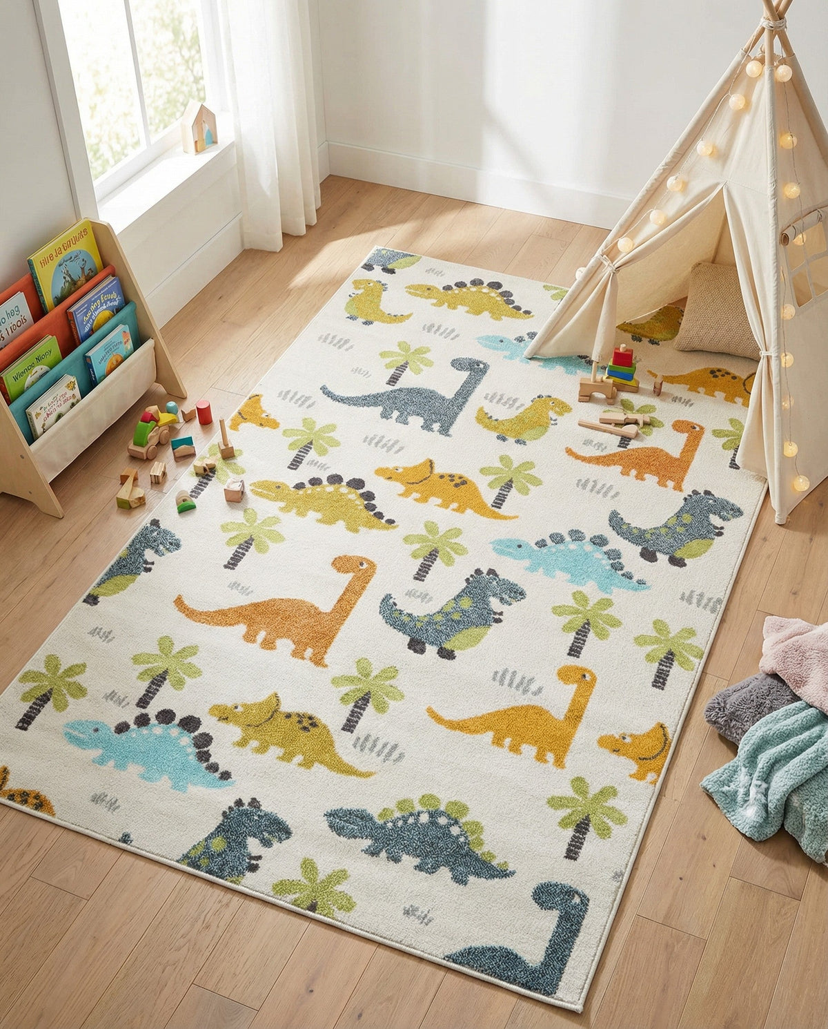 Wonder Tykes Collection Area Rug -  Pastiche Rectangle Ivory  lifestyle 10