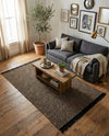 Woven Seaside Jute Collection Area Rug - Oia Rectangle Black and Natural  lifestyle 43