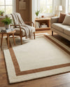 Savannah Borders Wool Collection Area Rug - Chatham Rectangle Ivory  lifestyle 12
