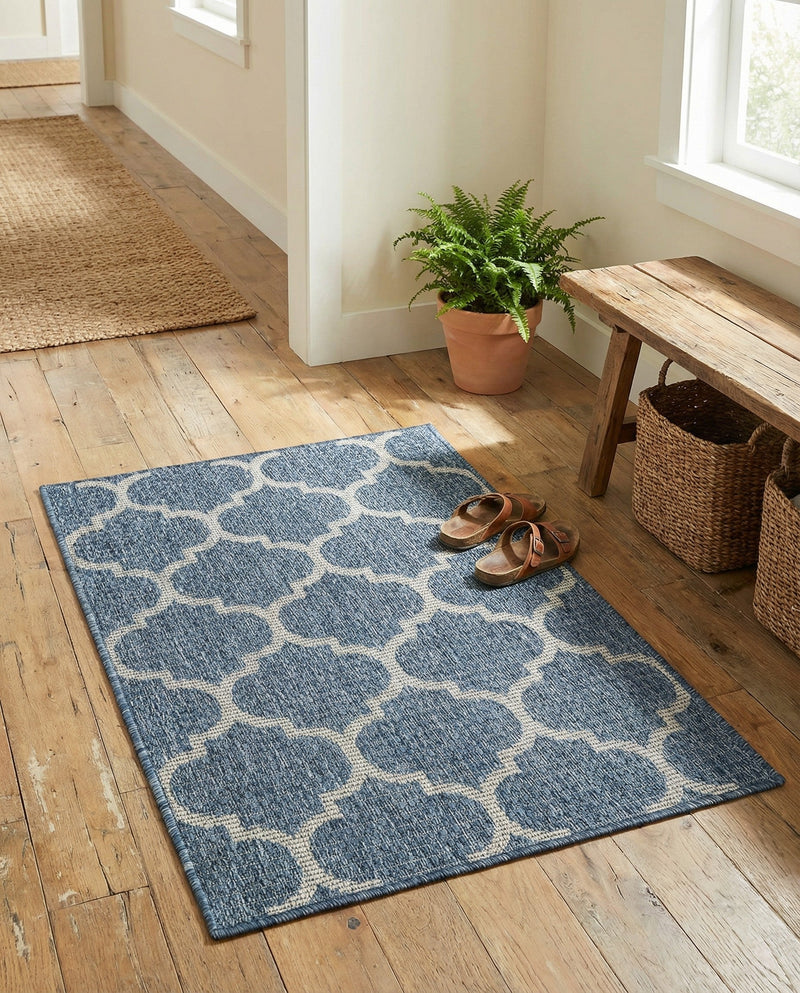 Savannah Pergola Collection Area Rug - Arbor (Navy Blue) Rectangle Navy Blue  lifestyle 12