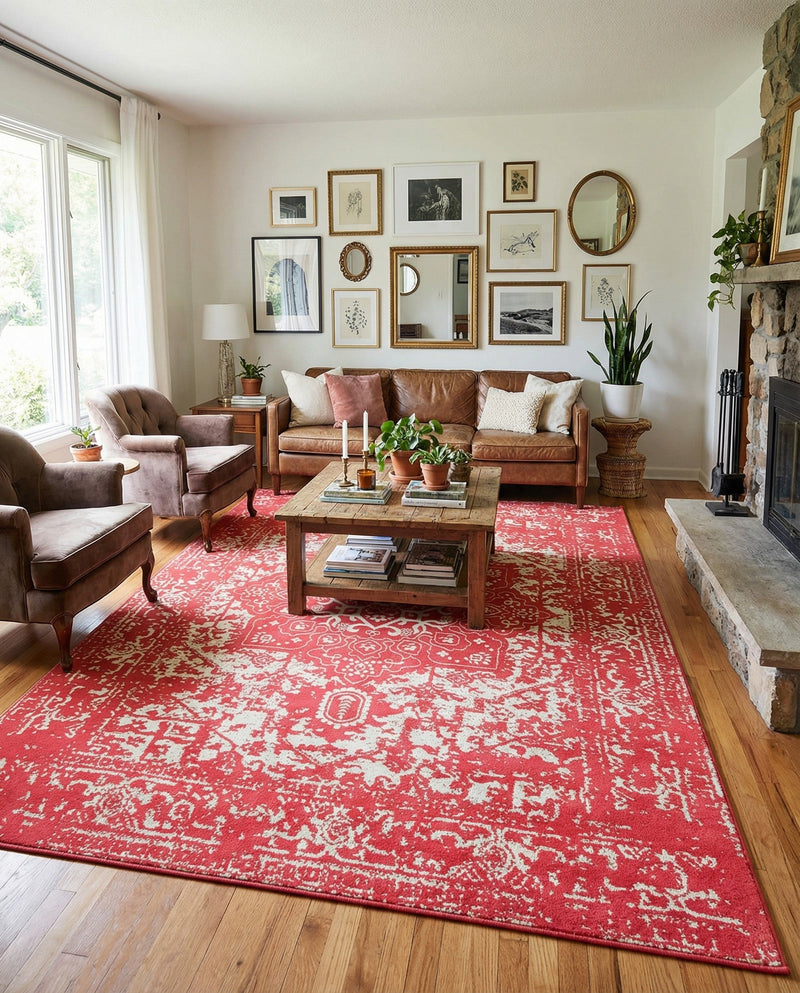 Georgetown Rugs Collection Area Rug - Dupont (Pink) Rectangle Pink  lifestyle 14