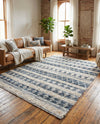 Cotton Punjab Passage Collection Area Rug - Amritsar Rectangle Ivory  lifestyle 9