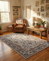 Casablanca Tapestry Collection Area Rug -  Marrakech (Cloud Gray) Rectangle Cloud Gray  lifestyle 18