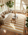 Tassel Trail Collection Area Rug - Pathway (Beige) Rectangle Beige  lifestyle 24