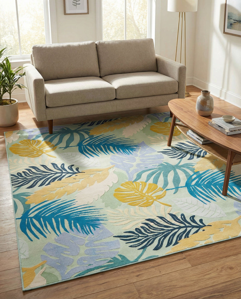 Seaside Blooms Collection Area Rug -  Sunkiss Rectangle Multi  lifestyle 14