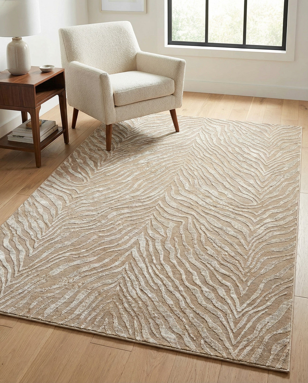 Bloomsbury Elegance Collection Area Rug -  Chelsea Rectangle Ivory Beige  lifestyle 38