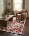 Riviera Elegance Collection Area Rug -  Menton (Burgundy) Rectangle Burgundy  lifestyle 23