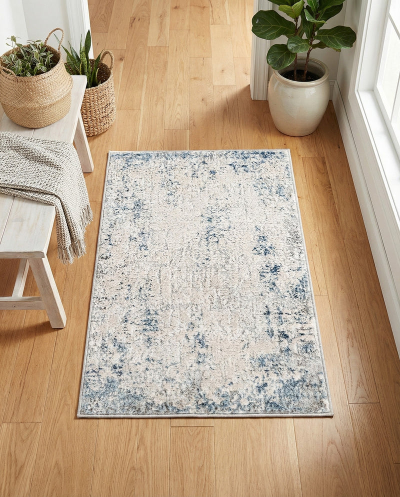 Aegean Elegance Collection Area Rug -  Milos Rectangle Gray Blue  lifestyle 8