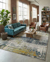 Chromatic Oasis Collection Area Rug -  Prism Rectangle Gray  lifestyle 17