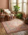 Seville Stripes Collection Area Rug - Cadiz (Brick Red) Rectangle Brick Red  lifestyle 34