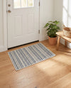Seaside Stripes Collection Area Rug -  Boardwalk (Light Blue) Rectangle Light Blue  lifestyle 35
