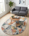 Jewel Oasis Collection Area Rug -  Topaz Oval Multi  lifestyle 64