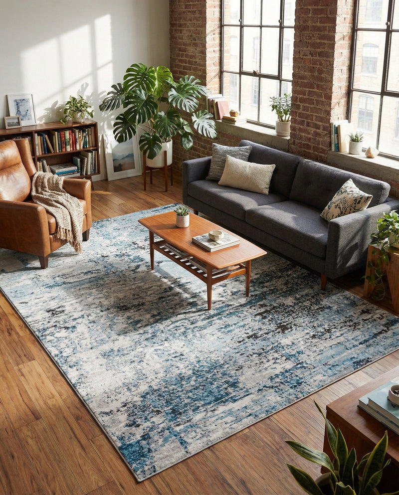 Dresden Elegance Collection Area Rug -  Pirna Rectangle Blue  lifestyle 19