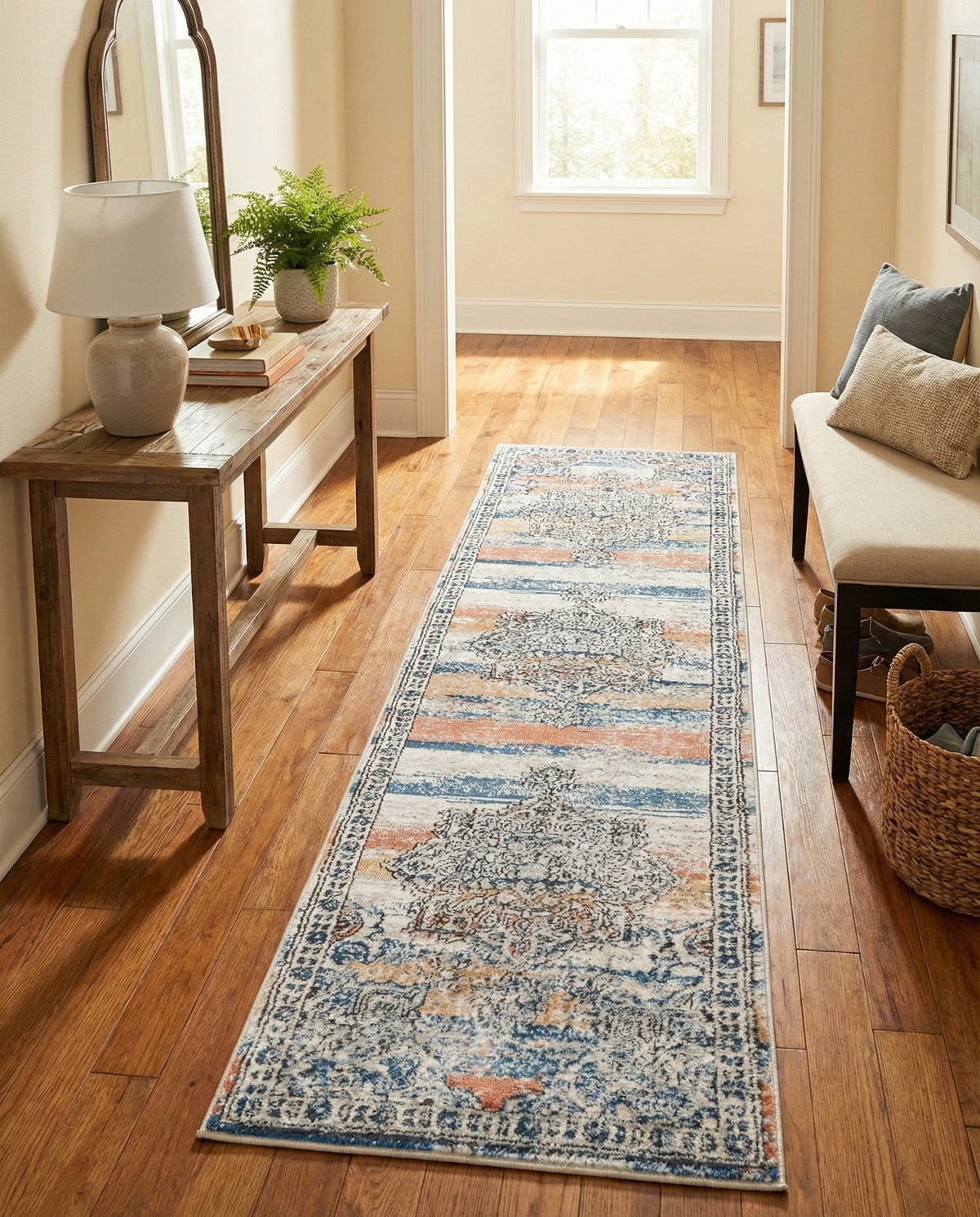 Mykonos Manor Collection Area Rug -  Tinos (Multi) Runner Multi  lifestyle 99