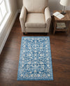 Charleston Elegance Collection Area Rug -  Seaport (Blue) Rectangle Blue  lifestyle 5