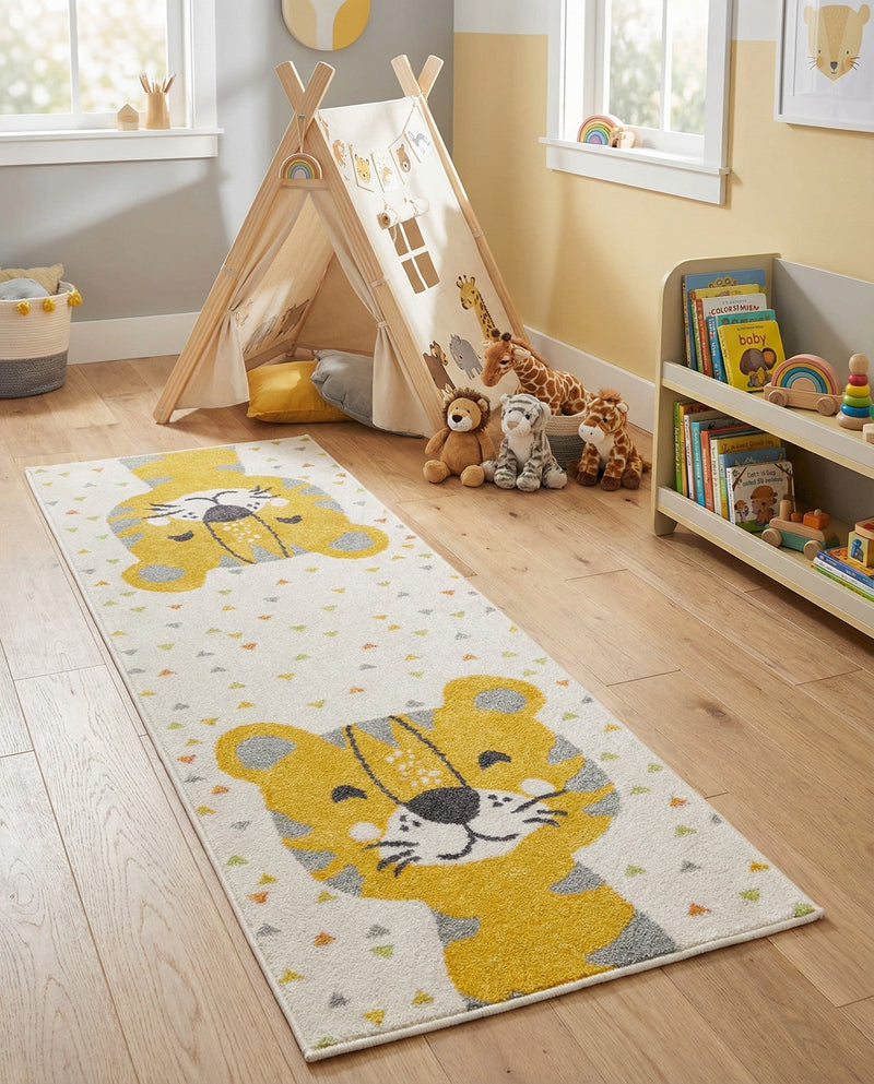 Wonder Tykes Collection Area Rug -  Rainbow Runner Ivory  lifestyle 26