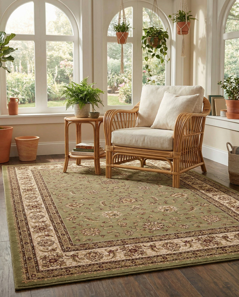 Jaipur Elegance Collection Area Rug -  Nahargarh (Green) Rectangle Green  lifestyle 12