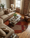 Autumn Meadow Collection Area Rug -  Sycamoreside (Multi) Round Multi  lifestyle 72