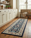 Isfahan Elegance Collection Area Rug - Naghsh-e Jahan (Navy Blue) Runner Navy Blue  lifestyle 73
