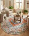 Arcadia Rugs Collection Area Rug -  Xanadu Oval Salmon  lifestyle 74