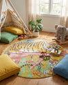 Wonder Tykes Collection Area Rug -  Groove Round Multi  lifestyle 50