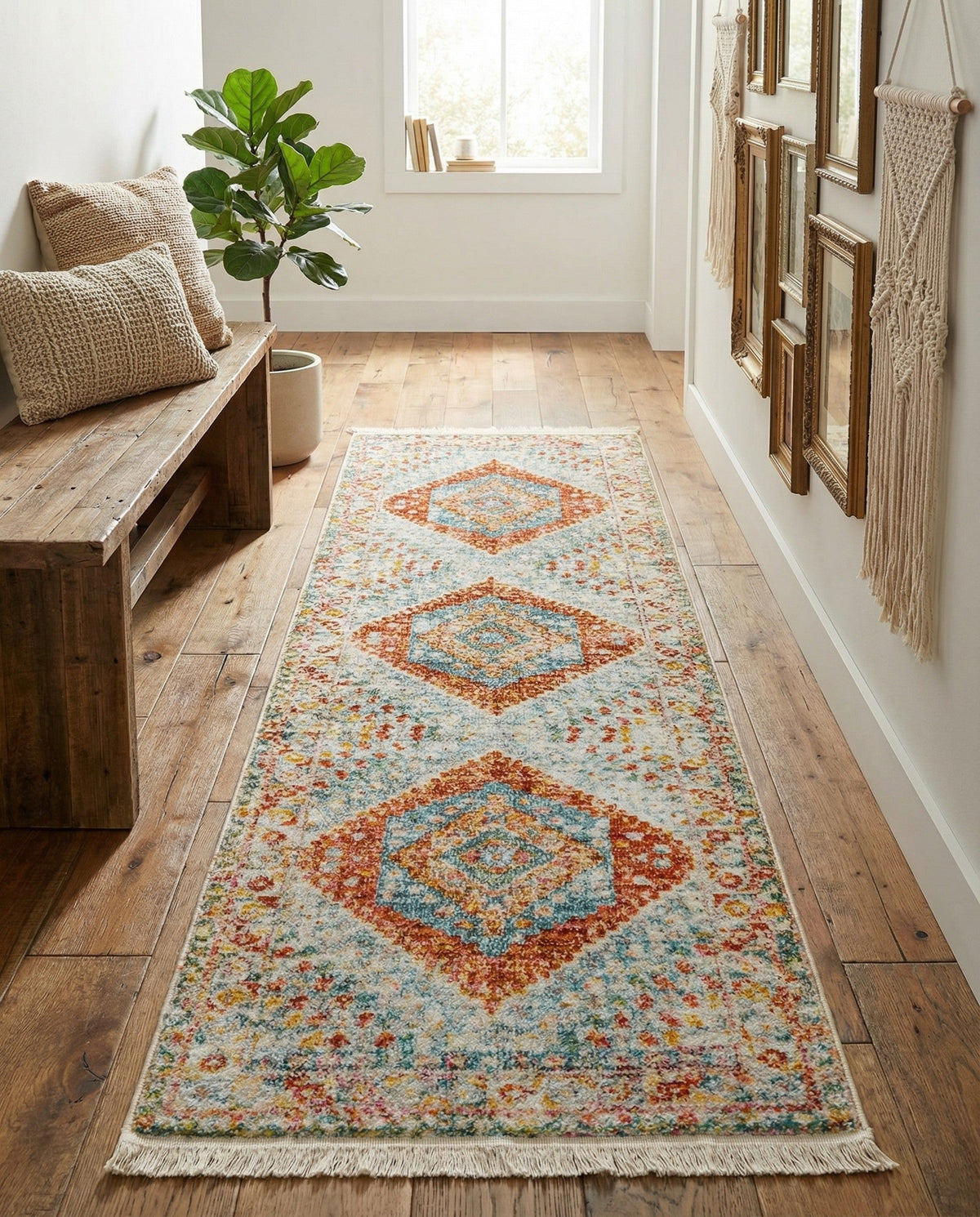 Arcadia Rugs Collection Area Rug -  Xanadu Runner Salmon  lifestyle 84
