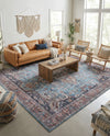 Zahara Oasis Collection Area Rug -  Casablanca Square Blue  lifestyle 78