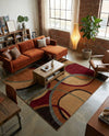 Bistro Lounge Collection Area Rug -  Macchiato Square Multi  lifestyle 64