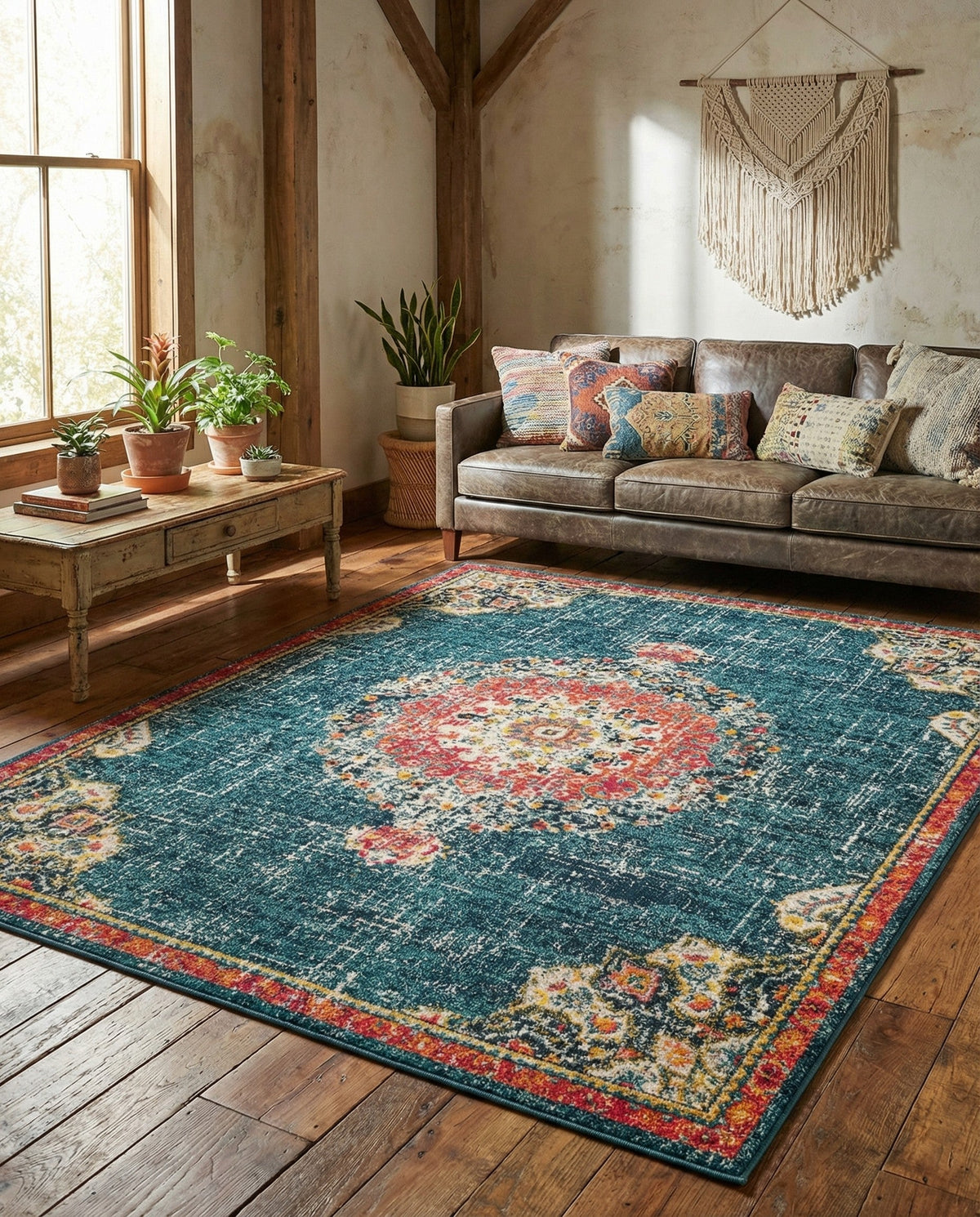 Brighton Terrace Collection Area Rug - Hove (Blue) Rectangle Blue  lifestyle 16