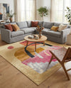 Urban Terrace Collection Area Rug -  Skyline Square Multi  lifestyle 65