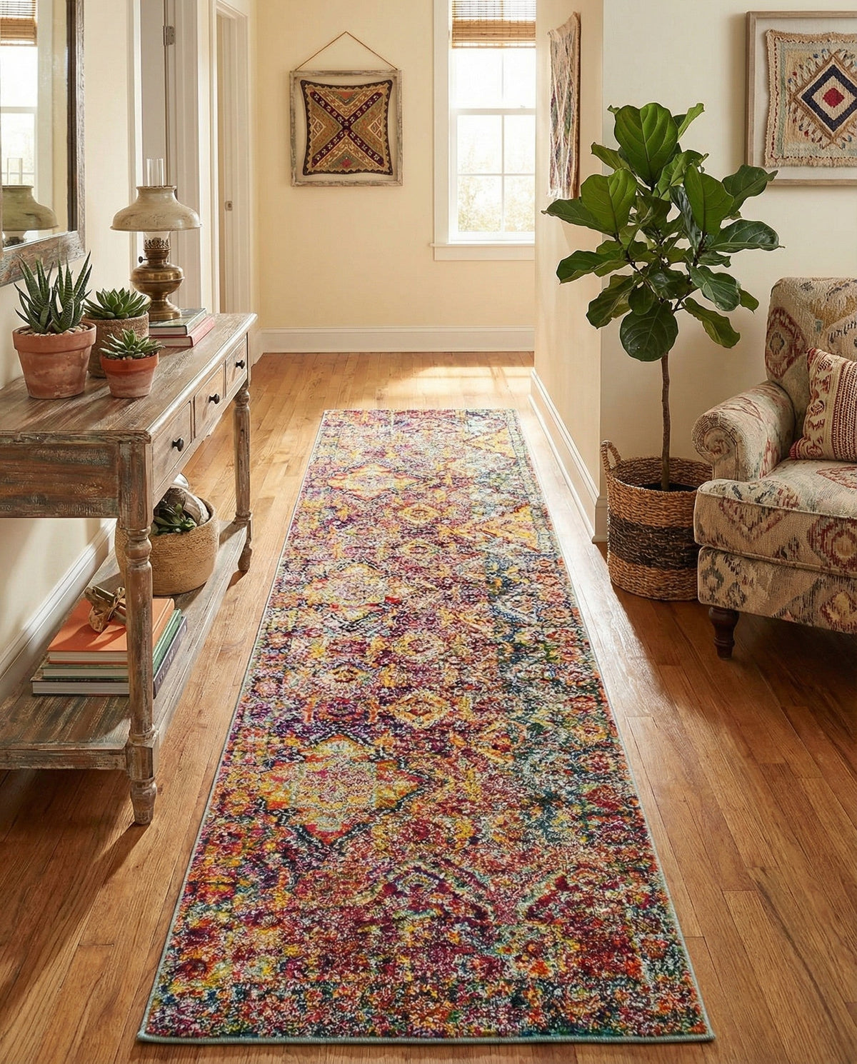 Sierra Collection Area Rug -  Catalina Runner Multi  lifestyle 59