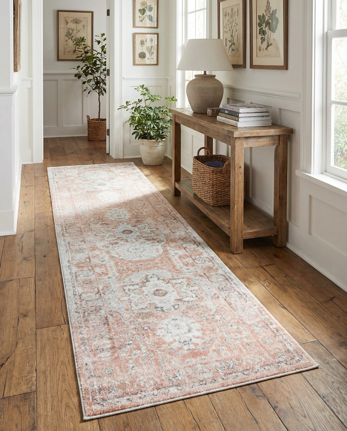 Parisian Elegance Collection Area Rug - Versailles (Rose Pink) Runner Rose Pink  lifestyle 103