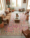 Sierra Collection Area Rug -  Shasta Rectangle Pink  lifestyle 53