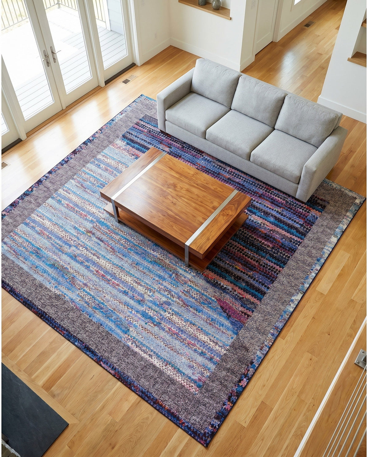 Urban Terrace Collection Area Rug -  Oasis Square Multi  lifestyle 89