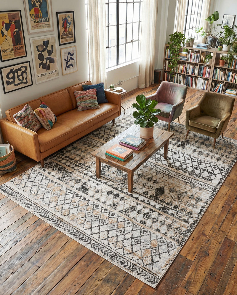 Dresden Elegance Collection Area Rug -  Zittau Rectangle Beige  lifestyle 49