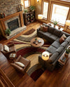 Bistro Lounge Collection Area Rug -  Frappe Rectangle Beige  lifestyle 15