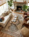 Savannah Threads Collection Area Rug -  Pampas Rectangle Beige  lifestyle 5