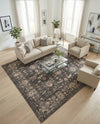 Cascade Range Collection Area Rug -  Shasta (Gray) Square Gray  lifestyle 48
