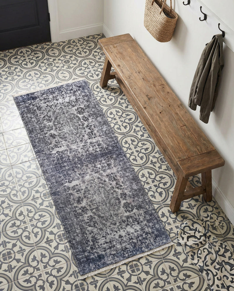 Bazaar Chic Collection Area Rug -  Asilah Runner Gray and Blue  lifestyle 44