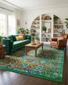 Caribbean Cove Collection Area Rug -  Dominica Rectangle Green  lifestyle 13