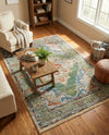 Savannah Soiree Collection Area Rug - Serengeti (Green) Rectangle Green  lifestyle 17