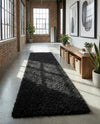 Eternal Plush Oasis Collection Area Rug -  Tranquility (Onyx Black) Runner Onyx Black  lifestyle 64