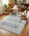 Savannah Series Collection Area Rug -  Beaufort Rectangle French Blue  lifestyle 19