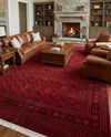 Samarkand Elegance Collection Area Rug -  Konye-Urgench Rectangle Red  lifestyle 16