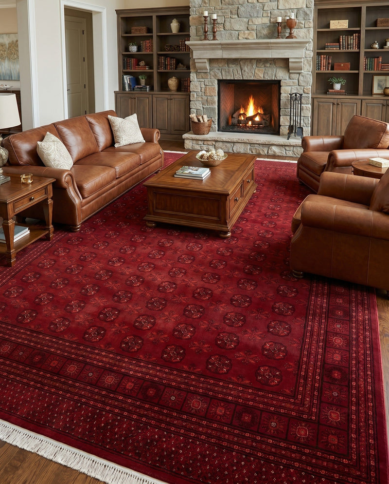 Samarkand Elegance Collection Area Rug -  Konye-Urgench Rectangle Red  lifestyle 16