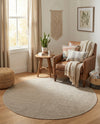 Soho Elegance Collection Area Rug - Chelsea (Gray) Round Gray  lifestyle 43